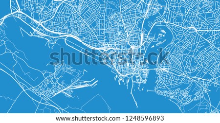 Urban vector city map of Southampton, England