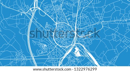 Urban vector city map of Mechelen, Belgium