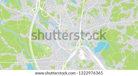 Urban vector city map of Mechelen, Belgium