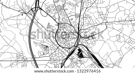 Urban vector city map of Mechelen, Belgium