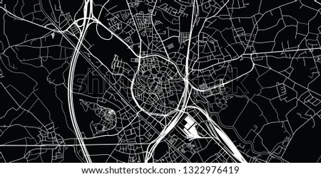 Urban vector city map of Mechelen, Belgium