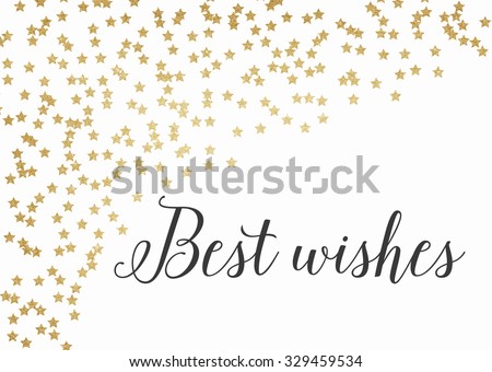 Best wishes card with gold detail