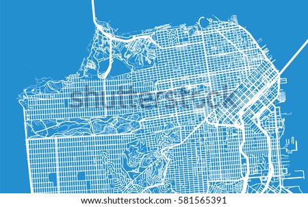 San Francisco vector city map