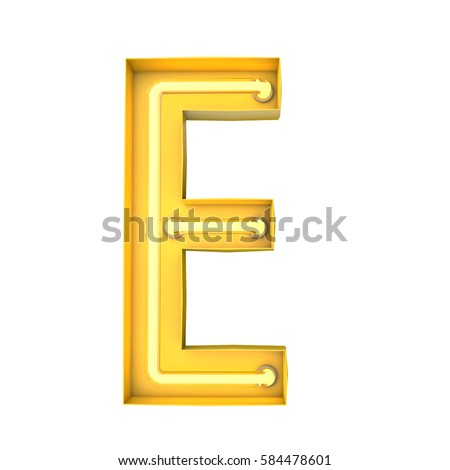 Similar – Image, Stock Photo E Illuminated letter