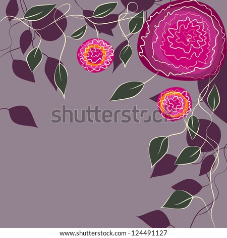 Floral background, rasterized vector. Vector file is also in my portfolio.
