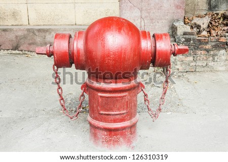 fire water emergency pump on the sidewalk