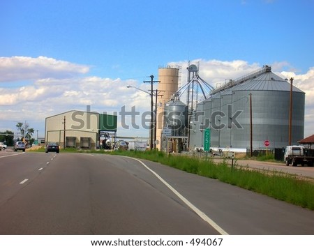 Grain Silo\'s in rural colorado
