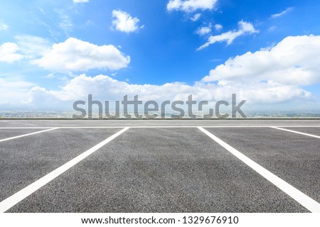 Similar – Image, Stock Photo empty expressway parking lot