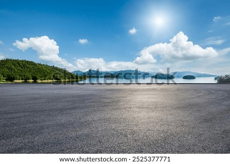 Image, Stock Photo Mountain lake in the blue hour