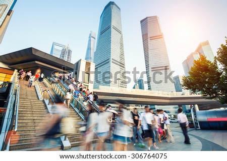 Modern City life in Shanghai china