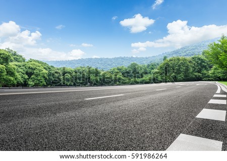 Similar – Image, Stock Photo a forest street from far above