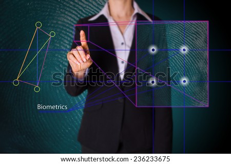 scanning of a finger on a touch screen interface. digital fingerprint