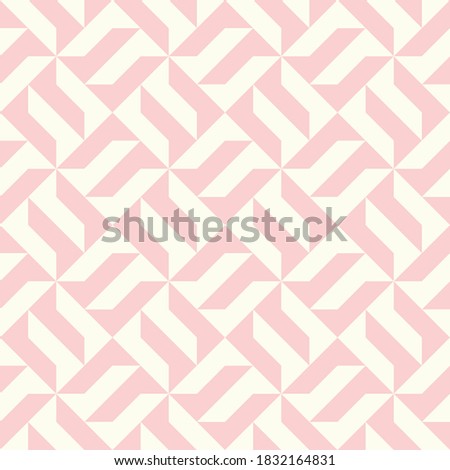 Abstract geometric pattern inspired by duvet quilting. Pastel colored abstract background. Simple colors - easy to recolor. Seamless vector pattern.