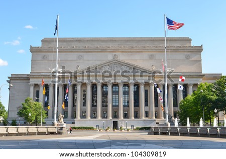 Archives of the United States Building in Washington DC