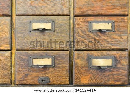 Old wooden drawers