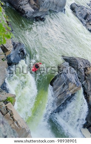 Kayaking in Great Falls National Park, Virgina United States