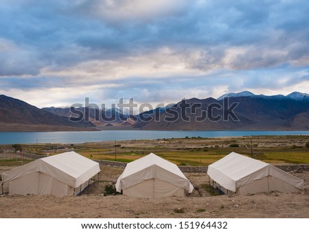 outdoor tent at the mountain