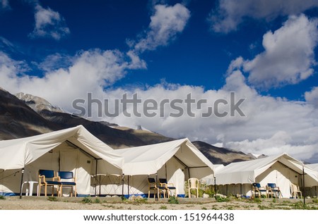 outdoor tent at the mountain