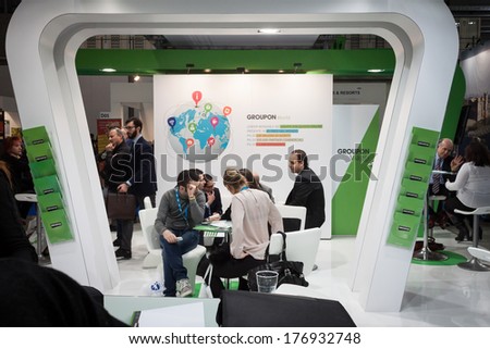MILAN, ITALY - FEBRUARY 13: People visit Bit, international tourism exchange reference point for the travel industry on FEBRUARY 13, 2014 in Milan.