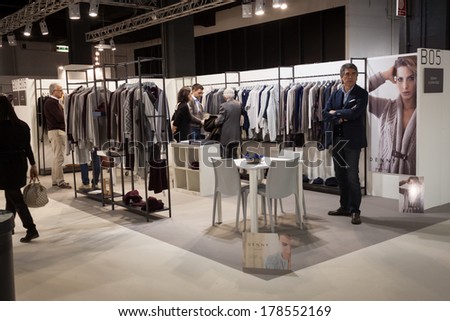 MILAN, ITALY - FEBRUARY 22: People visit Mipap, international presentation of women\'s pret-a-porter and accessories on FEBRUARY 22, 2014 in Milan.