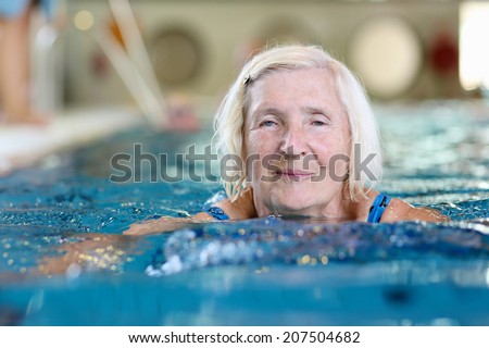 Similar – Image, Stock Photo Pensioners swimming in the lake