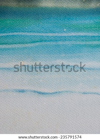 Abstract seascape watercolor painting