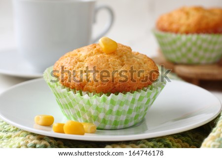 Homemade gluten-free muffins from corn flour