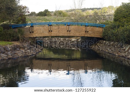 bridge over the river in the park