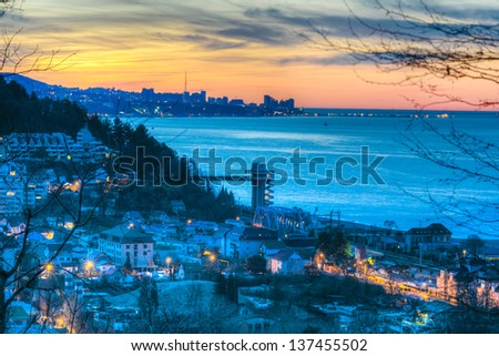 HDR image of Beautiful sunrise in Russia