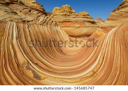 Arizona Wave - Famous Geology rock formation in Pariah Canyon Foto d'archivio © 