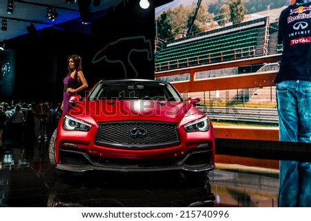 MOSCOW, RUSSIA - August 26: Infinity cars presentation MIAS 2014 in Moscow, 26 August 2014