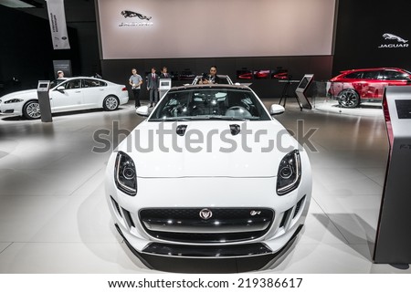 MOSCOW, RUSSIA - August 26: Jaguar Cars at MIAS 2014 in Moscow, 26 August 2014