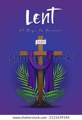 Season of Lent. Palm Sunday, Easter and the Resurrection of Christ Foto stock © 