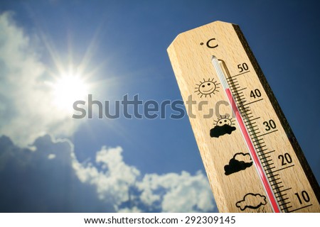 Summer heat on the thermometer