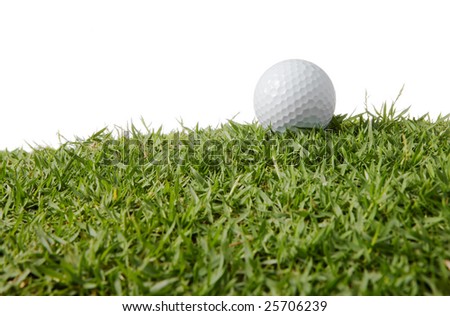 close up of a golf ball on grass