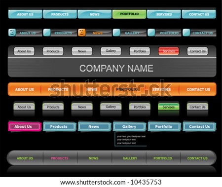 Vector Web navigation templates 2. To see similar, please VISIT MY GALLERY.
