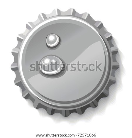 Vector detailed illustration of bottlecap isolated over white background
