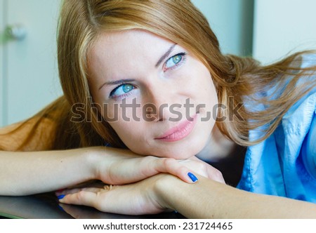 Tired business woman with hard work stress  in office on work place in office