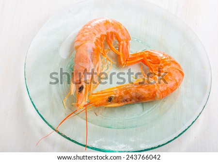 Shrimp sea food Heart