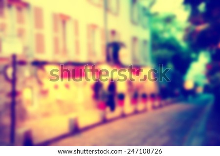 France background blur street lights cafe
