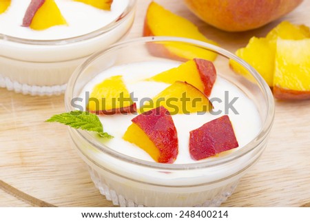 Peach dessert dairy