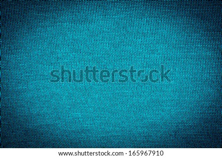 Blue cotton fabric texture background.