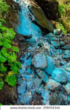 Deposits of woodwardite in source waters - Saint Marcel - Aosta Valley - north Italy