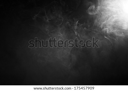 Grey Smoke with light flare in top right hand corner