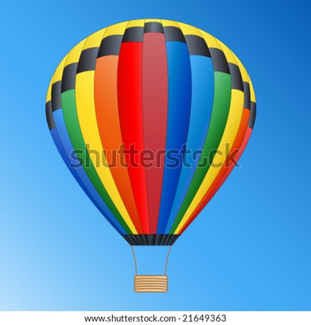 hot-air balloon in the blue sky