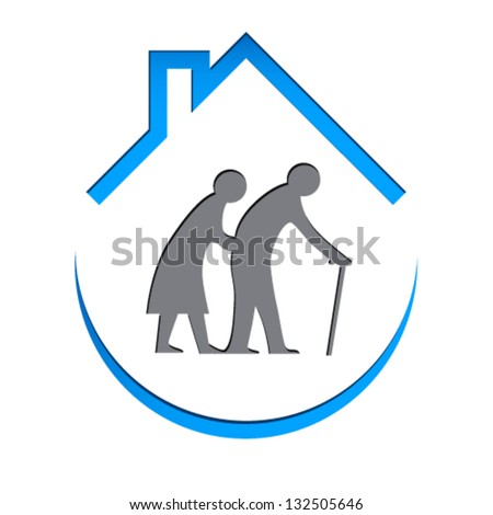 Nursing home sign - vector illustration