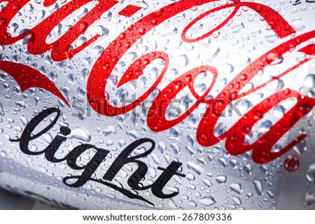 SABAH, MALAYSIA - March 25, 2015: Coca-Cola Light Can.