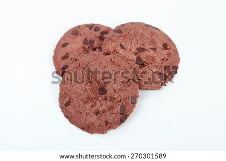 Cookies on a white background. suitable for a health campaign, a restaurant, a manufacturer and marketer of cookies.