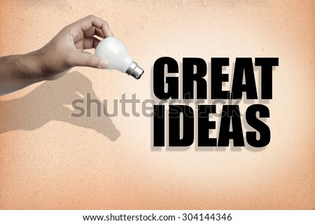 concept for a great idea, business, finance, education, investment, love, wedding and real estate