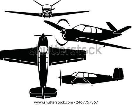 Small training airplane set vector design